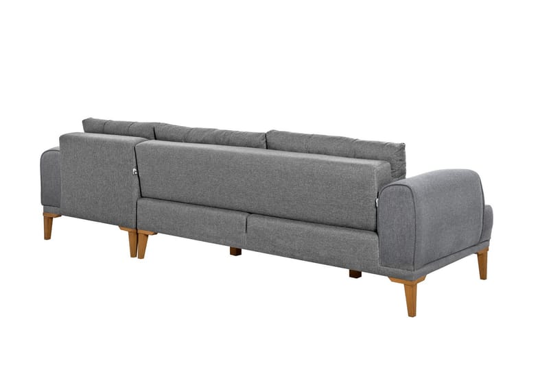 Valsot 4-sits Soffa med Divan - Grå - Möbler - Soffa - Divansoffa & schäslongsoffa - 4 sits soffa med divan
