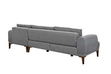 Valsot 4-sits Soffa med Divan - Grå - Möbler - Soffa - Divansoffa & schäslongsoffa - 4 sits soffa med divan