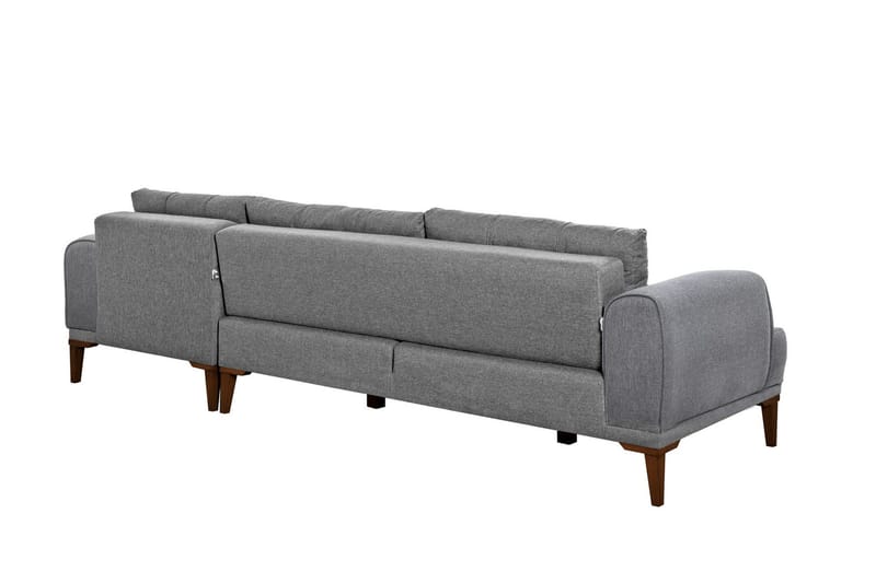 Valsot 4-sits Soffa med Divan - Grå - Möbler - Soffa - Divansoffa & schäslongsoffa - 4 sits soffa med divan