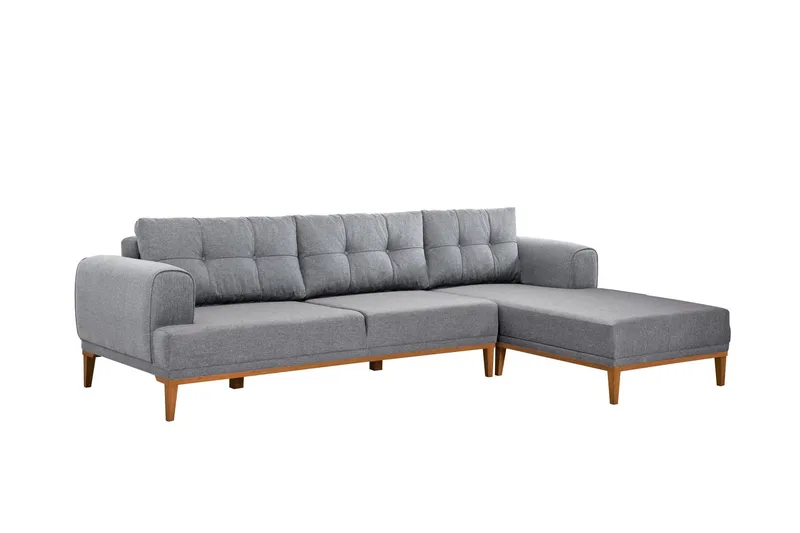 Valsot 4-sits Soffa med Divan, Grå