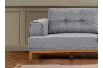 Valsot 4-sits Soffa med Divan - Grå - Möbler - Soffa - Divansoffa & schäslongsoffa - 4 sits soffa med divan