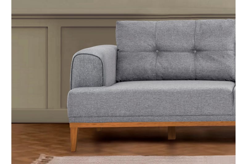 Valsot 4-sits Soffa med Divan - Grå - Möbler - Soffa - Divansoffa & schäslongsoffa - 4 sits soffa med divan