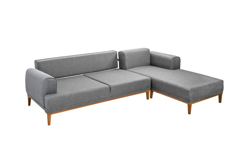 Valsot 4-sits Soffa med Divan - Grå - Möbler - Soffa - Divansoffa & schäslongsoffa - 4 sits soffa med divan