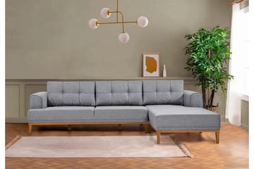 Valsot 4-sits Soffa med Divan - Grå - Möbler - Soffa - Divansoffa & schäslongsoffa - 4 sits soffa med divan