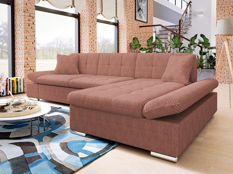 Vananda 3-sits Bäddsoffa med divan och förvaring - Möbler - Soffa - Hörnsoffa