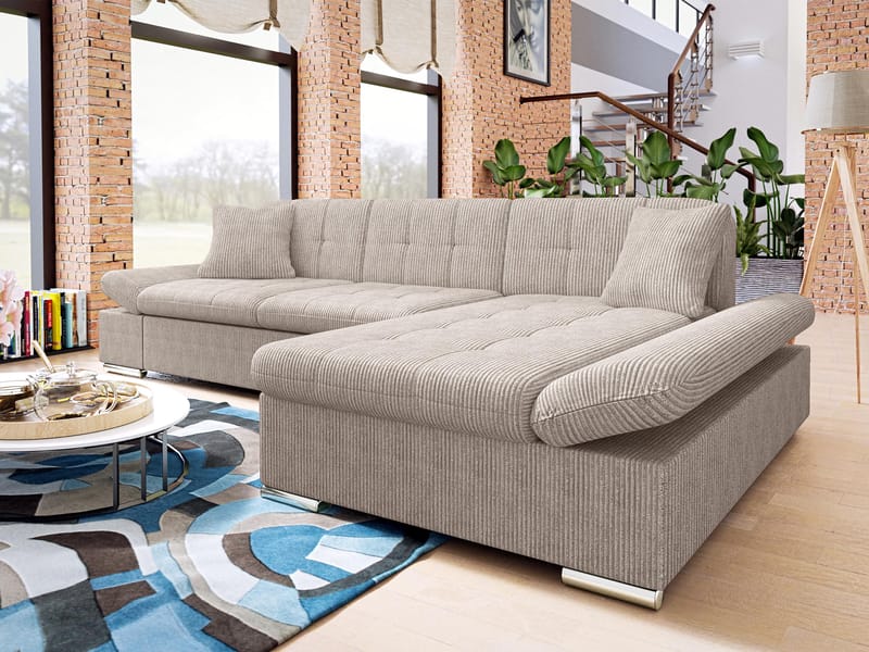 Vananda 3-sits Bäddsoffa med divan och förvaring - Möbler - Soffa - Hörnsoffa