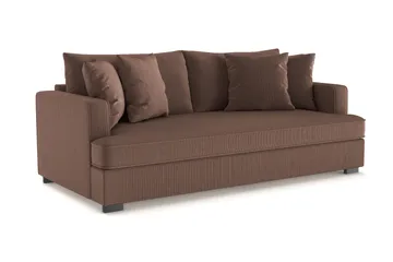 Vanlig Soffa utan divan & schäslong Scandinavian Choice Rossita Djup 3-sits Sammetsoffa Hel dyna Brown - Möbler - Soffa - 3 sits soffa