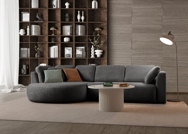 Venezia Hörnsoffa 310x75x105 cm - Antracit - Möbler - Soffa - Hörnsoffa
