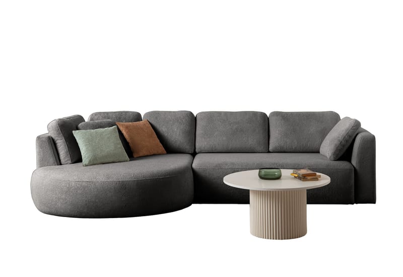 Venezia Hörnsoffa 310x75x105 cm - Antracit - Möbler - Soffa - Hörnsoffa