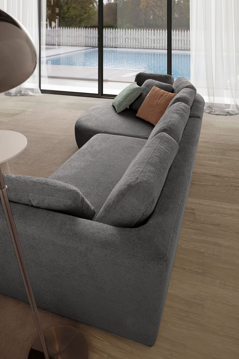 Venezia Hörnsoffa 310x75x105 cm - Antracit - Möbler - Soffa - Hörnsoffa