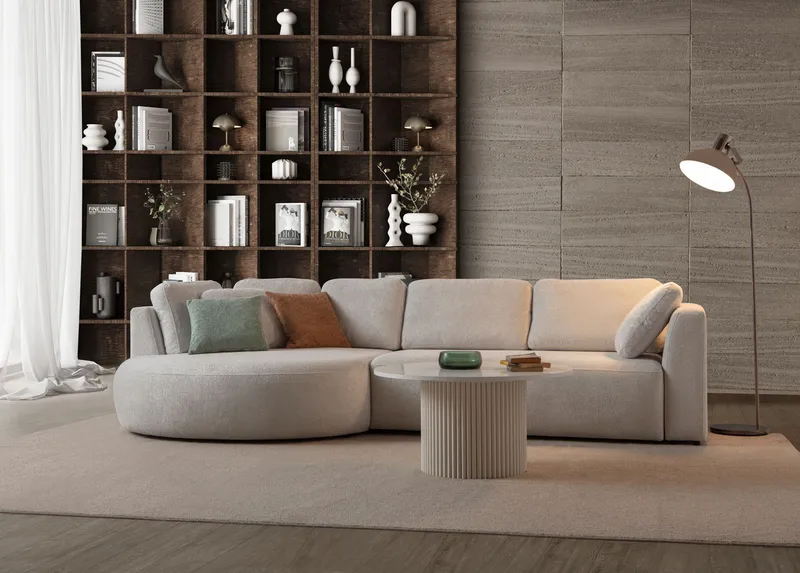 Venezia Hörnsoffa 310x75x105 cm - Vit - Möbler - Soffa - Hörnsoffa