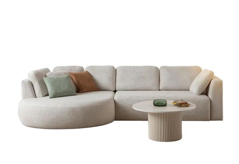 Venezia Hörnsoffa 310x75x105 cm - Vit - Möbler - Soffa - Hörnsoffa