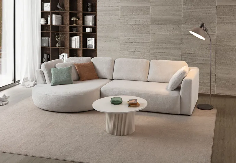 Venezia Hörnsoffa 310x75x105 cm - Vit - Möbler - Soffa - Hörnsoffa