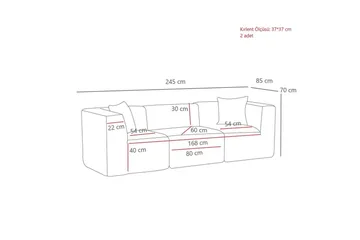 Veyno Soffa 3-sits - Antracit - Möbler - Soffa - 3 sits soffa