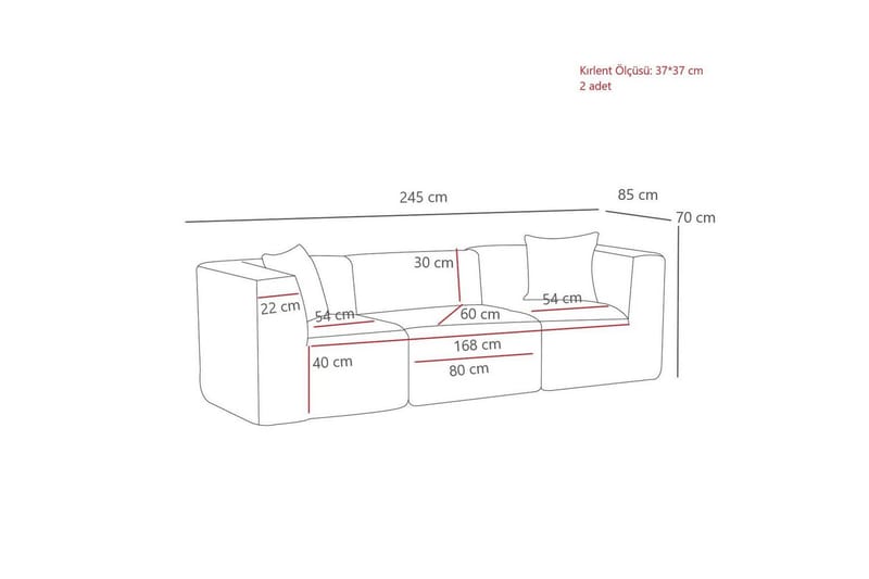 Veyno Soffa 3-sits - Brun - Möbler - Soffa - 3 sits soffa