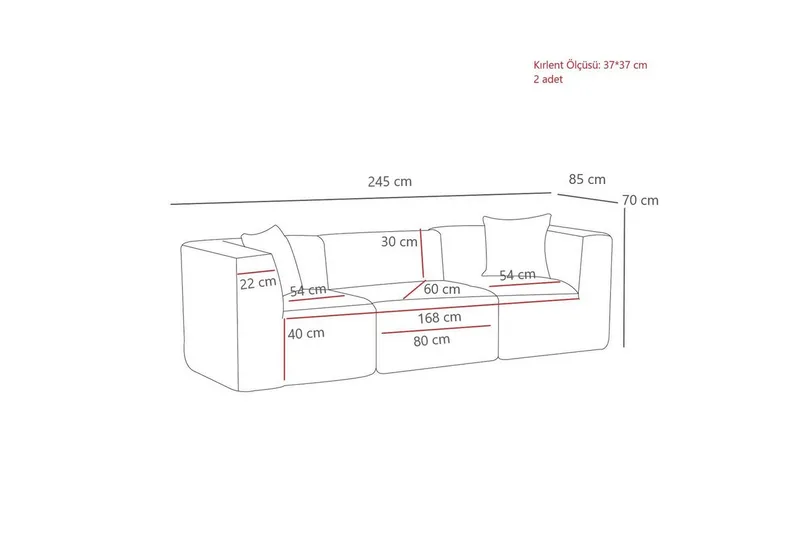 Veyno Soffa 3-sits - Grön - Möbler - Soffa - 3 sits soffa