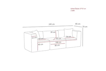 Veyno Soffa 3-sits - Mörkbeige - Möbler - Soffa - 3 sits soffa