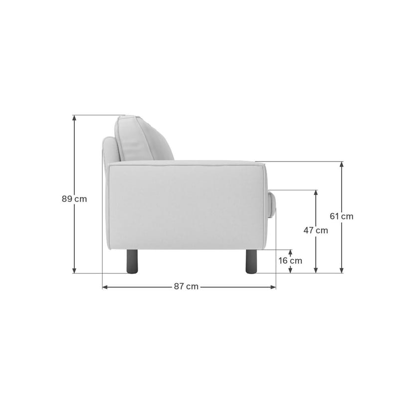 Vilsa 2-sits Soffa - Röd - Möbler - Soffa - Sammetssoffa