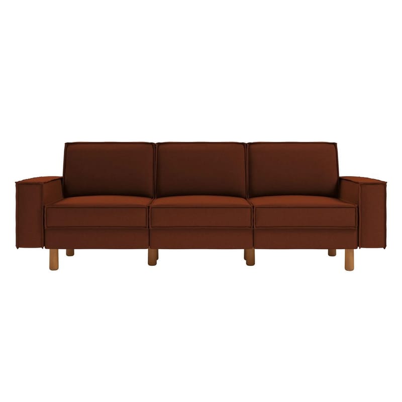 Vilsa 3-sits Soffa - Röd - Möbler - Soffa - Sammetssoffa