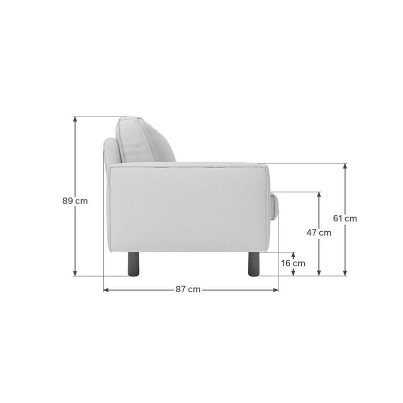 Vilsa 3-sits Soffa - Senapsgul - Möbler - Soffa - Sammetssoffa