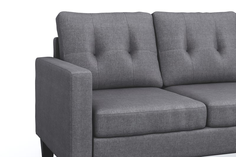 Vislanda 3-sits Soffa med Divan - Grå - Möbler - Soffa - Divansoffa & schäslongsoffa - 3 sits soffa med divan