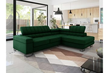 Warwick Bäddsoffa med Schäslong 3-sits - Grön - Möbler - Soffa - Sammetssoffa