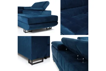 Warwick Bäddsoffa med Schäslong 3-sits - Grön - Möbler - Soffa - Sammetssoffa