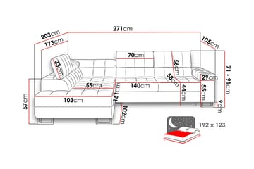 Warwick Soffa med Schäslong 3-sits - Grön - Möbler - Soffa - Sammetssoffa