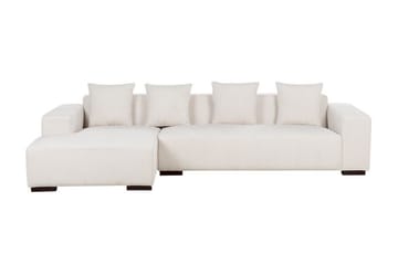 Westerfeld 4-sits Vänster L-formad Hörnsoffa 285 cm i Manchestertyg - Vit - Möbler - Soffa - Hörnsoffa