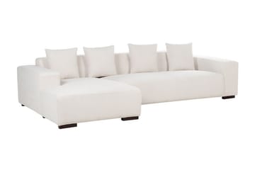 Westerfeld 4-sits Vänster L-formad Hörnsoffa 285 cm i Manchestertyg - Vit - Möbler - Soffa - Hörnsoffa