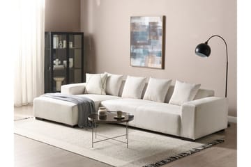 Westerfeld 4-sits Vänster L-formad Hörnsoffa 285 cm i Manchestertyg - Vit - Möbler - Soffa - Hörnsoffa