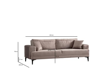 Winskill 3-sits Soffa - Beige - Möbler - Soffa - 3 sits soffa