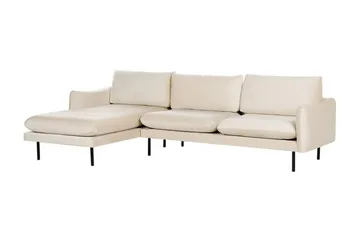 Woodal Hörnsoffa 4-sits - Beige/Svart - Möbler - Soffa - Sammetssoffa
