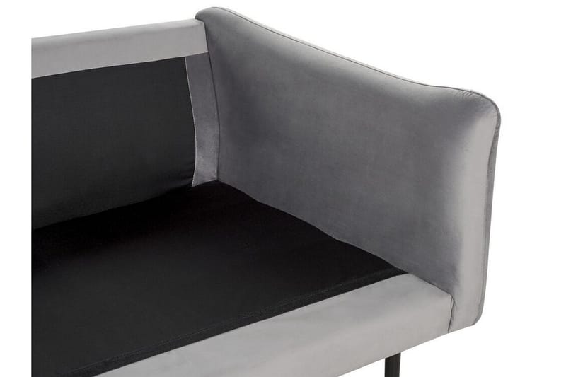 Woodal Hörnsoffa 4-sits - Grå/Svart - Möbler - Soffa - Sammetssoffa