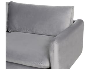 Woodal Hörnsoffa 4-sits - Grå/Svart - Möbler - Soffa - Sammetssoffa