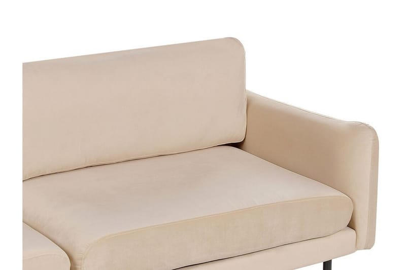 Woodal Soffa 3-sits - Beige/Svart - Möbler - Soffa - Sammetssoffa