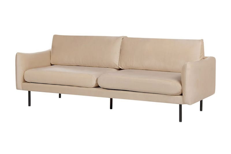 Woodal Soffa 3-sits - Beige/Svart - Möbler - Soffa - Sammetssoffa