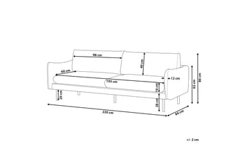 Woodal Soffa 3-sits - Blå/Svart - Möbler - Soffa - 3 sits soffa