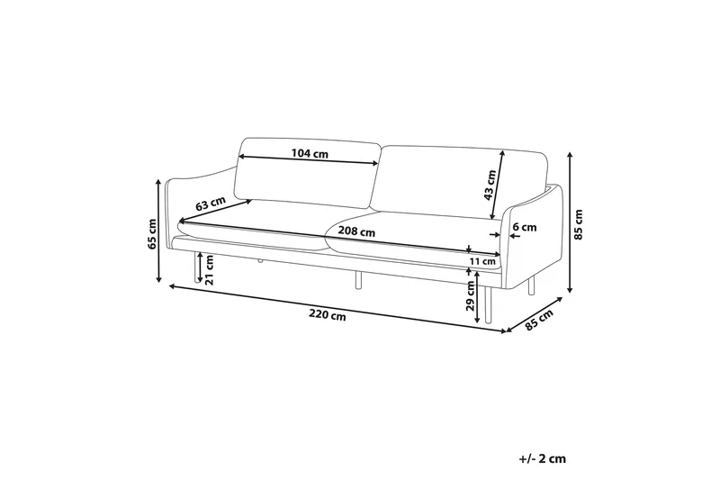 Woodal Soffa 3-sits - Grön/Svart - Möbler - Soffa - 3 sits soffa