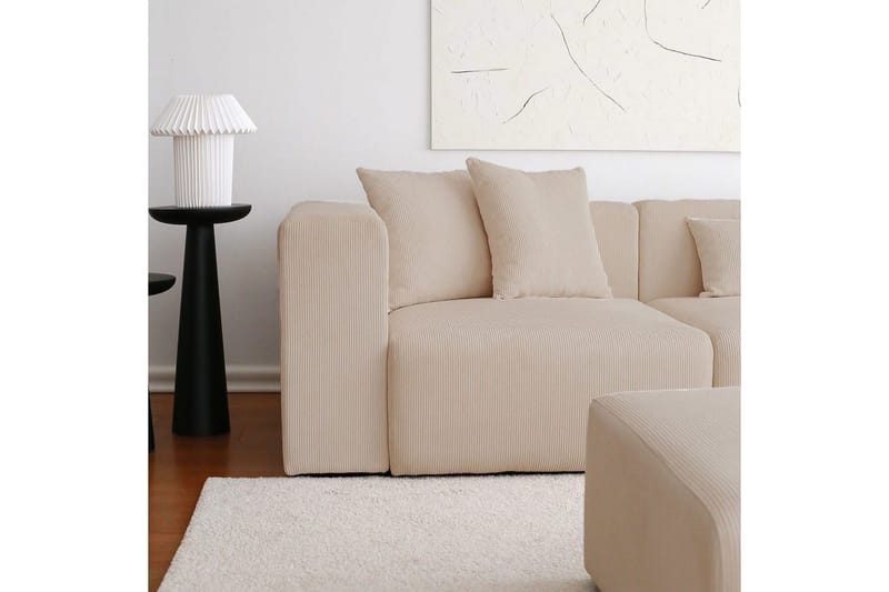 Yolo Soffa med Divan 6-sits - Beige - Möbler - Soffa - Sammetssoffa