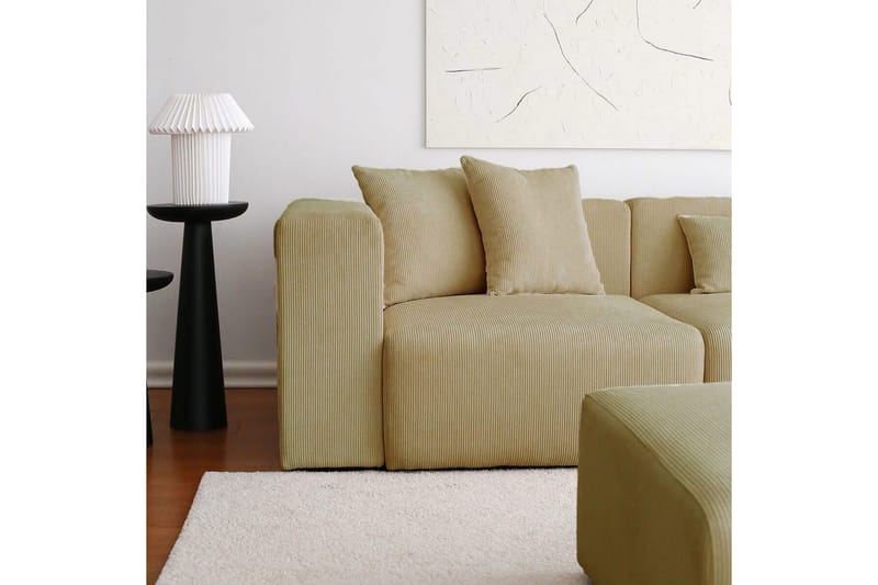 Yolo Soffa med Divan 6-sits - Khaki - Möbler - Soffa - Sammetssoffa
