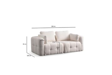 Yvara Soffa 2-sits - Beige - Möbler - Soffa - Modulsoffa - Komplett modulsoffa