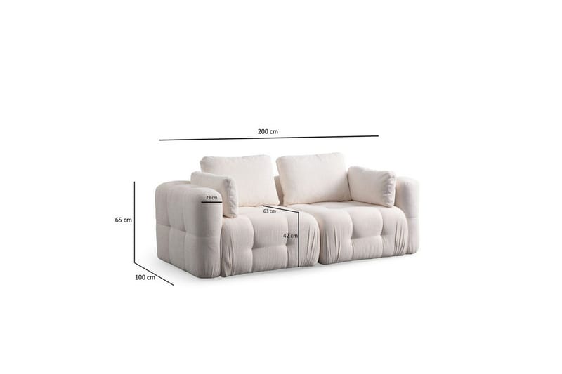 Yvara Soffa 2-sits - Beige - Möbler - Soffa - Modulsoffa - Komplett modulsoffa