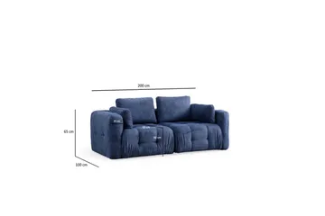 Yvara Soffa 2-sits - Marinblå - Möbler - Soffa - Modulsoffa - Komplett modulsoffa