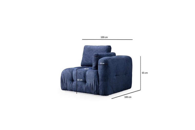 Yvara Soffa 2-sits - Marinblå - Möbler - Soffa - Modulsoffa - Komplett modulsoffa