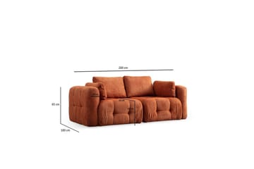Yvara Soffa 2-sits - Orange - Möbler - Soffa - Modulsoffa - Komplett modulsoffa