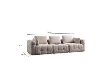Yvara Soffa 3-sits - Beige - Möbler - Soffa - 3 sits soffa