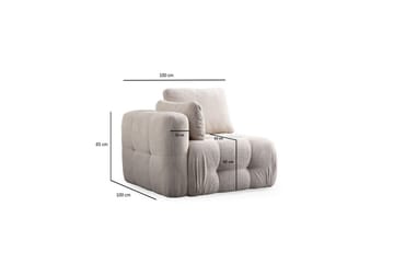 Yvara Soffa 3-sits - Beige - Möbler - Soffa - Modulsoffa - Komplett modulsoffa