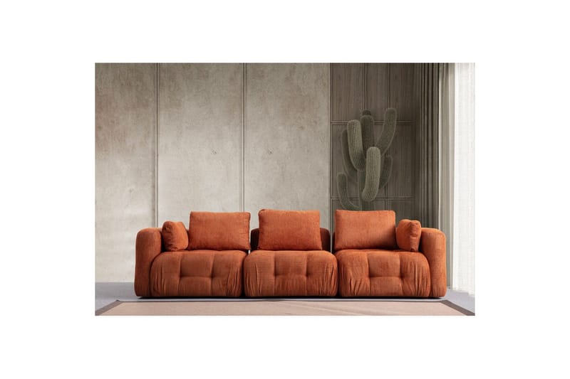 Yvara Soffa 3-sits - Orange - Möbler - Soffa - Modulsoffa - Komplett modulsoffa