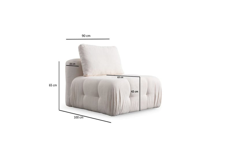 Yvara Soffa 3-sits - Vit - Möbler - Soffa - 3 sits soffa